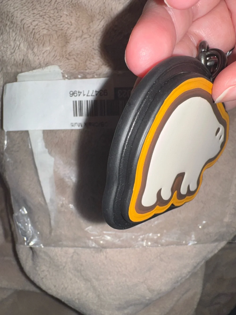 Coach Polar Bear Key Fob Signature Canvas Hangtag BAGCHARM Keychain CE679 NWT